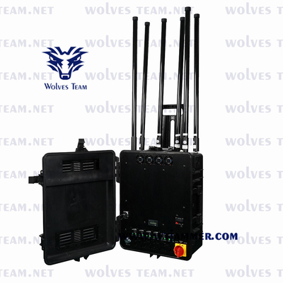 bandes multi de téléphone portable de 800m de brouilleur cellulaire de signal 10 canaux pour VHF 3G 4G 5G de fréquence ultra-haute de WiFi