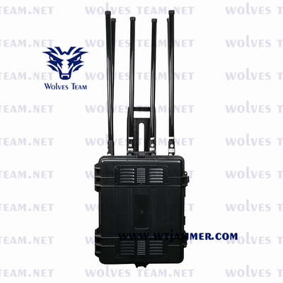 bandes multi de téléphone portable de 800m de brouilleur cellulaire de signal 10 canaux pour VHF 3G 4G 5G de fréquence ultra-haute de WiFi