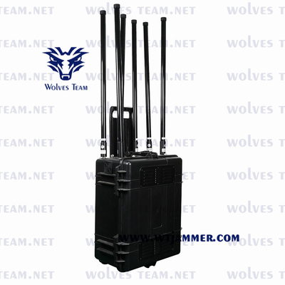 bandes multi de téléphone portable de 800m de brouilleur cellulaire de signal 10 canaux pour VHF 3G 4G 5G de fréquence ultra-haute de WiFi