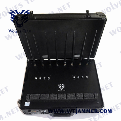 Téléphone portable de valise bloquant des bandes du dispositif 8 pour GPS WiFi GSM PCS 3G 4G 5g