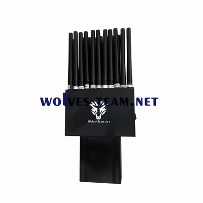 22 brouilleur sans fil cellulaire de signal de GSM CDMA 3G 4G 5G WiFi2.4g/5.8g GPSL1 315/433/868MHz de brouilleur de téléphone portable de bandes