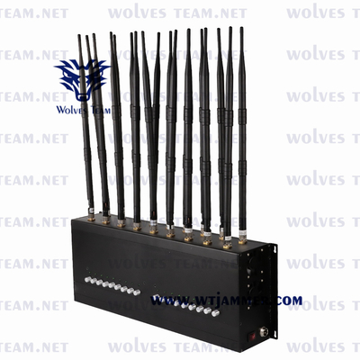 16 bandes de brouilleur de signal de téléphone portable d'antennes pleines réglables pour GPS WIFI 3G 4G 5G