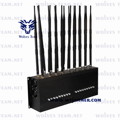 16 bandes de brouilleur de signal de téléphone portable d'antennes pleines réglables pour GPS WIFI 3G 4G 5G