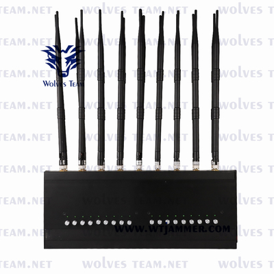 16 bandes de brouilleur de signal de téléphone portable d'antennes pleines réglables pour GPS WIFI 3G 4G 5G