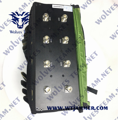 Brouilleur portatif extérieur imperméable de bourdon d'UAV de signal de la défense rf GPS WIFI de protection de la puissance élevée VIP