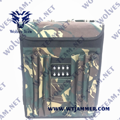 Brouilleur portatif extérieur imperméable de bourdon d'UAV de signal de la défense rf GPS WIFI de protection de la puissance élevée VIP