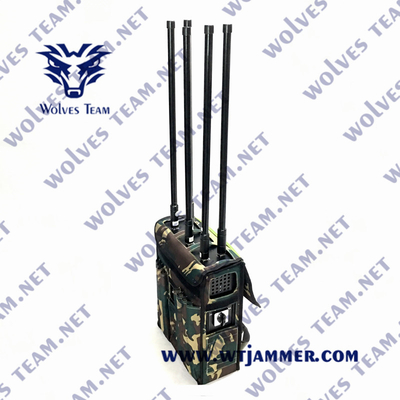 Brouilleur satellite de signal de batterie de Manpack de WiFi /Bluetooth Celluar GSM CDMA 3G 4G 5G de dresseur intégré de téléphone portable
