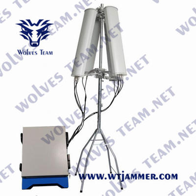Utilisation extérieure du téléphone portable IP68 de GSM CDMA 2G 3G 4G 5G GPSL1 WiFi2.4GHz de signal de brouilleur de dresseur cellulaire de fréquence
