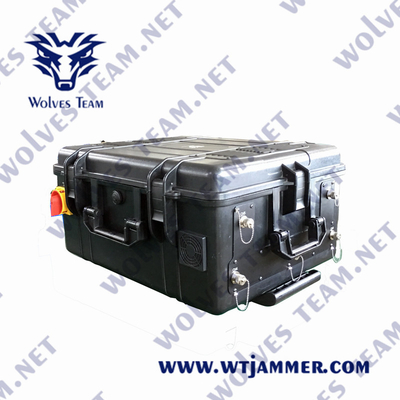 brouilleur puissant de signal de VHF de VHF NMT de signal de fréquence ultra-haute sans fil portative cellulaire Walky-talky de bloc Wifi/Bluetooth