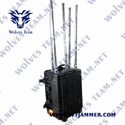 brouilleur puissant de signal de VHF de VHF NMT de signal de fréquence ultra-haute sans fil portative cellulaire Walky-talky de bloc Wifi/Bluetooth