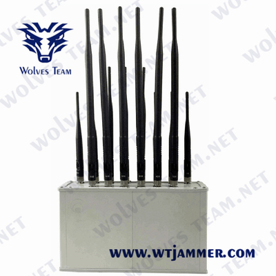 Temp de opération -20℃ de brouilleur de téléphone portable de bandes du bureau 16 au brouilleur de signal de GSM 3G 4G 5G de brouilleur de signal du téléphone portable 50℃