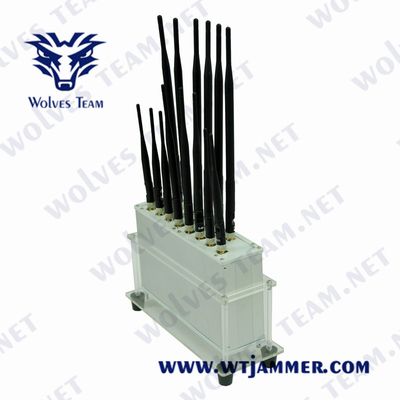 Temp de opération -20℃ de brouilleur de téléphone portable de bandes du bureau 16 au brouilleur de signal de GSM 3G 4G 5G de brouilleur de signal du téléphone portable 50℃