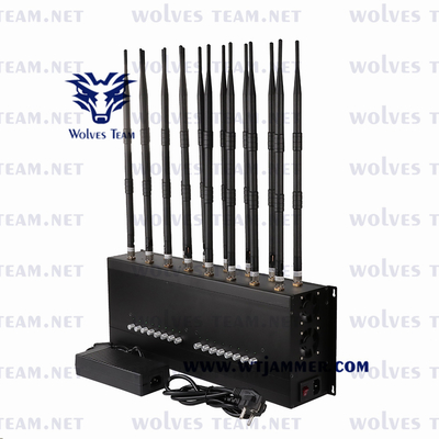 Puissance élevée réglable toute la fréquence ultra-haute GPS 3G 4G 5G de VHF du brouilleur 42W WIFI de signal de téléphone portable