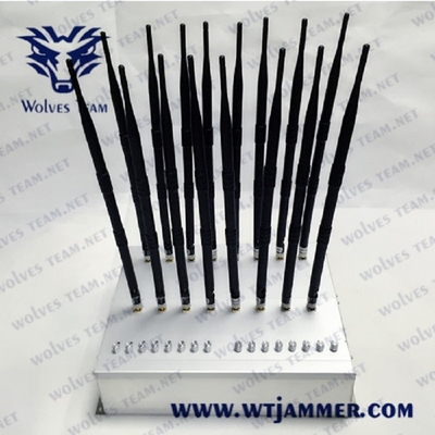 Puissance élevée réglable toute la fréquence ultra-haute GPS 3G 4G 5G de VHF du brouilleur 42W WIFI de signal de téléphone portable