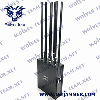 Puissant sac à dos brouilleur de téléphone portable Portable UHF VHF GSM 3G DCS 4G 5G Signal bloquant la couverture 100m
