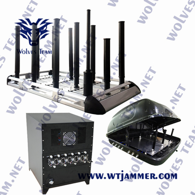 Antichoc tout en un brouilleur de Signal de bombe de téléphone portable sans fil puissant 1500W bandes complètes 20MHz-11GHz brouilleur de Signal