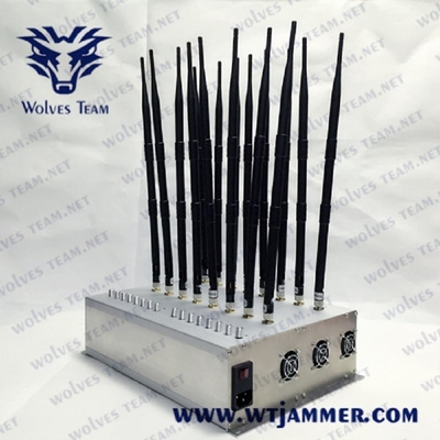 Plein réunit 50m type de bureau de puissance réglable de brouilleur de 16 antennes