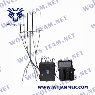 Bombe portative de WiFi GPS GSM IED de brouilleur de signal de VHF de fréquence ultra-haute de puissance élevée