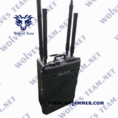 Bombe portative de WiFi GPS GSM IED de brouilleur de signal de VHF de fréquence ultra-haute de puissance élevée