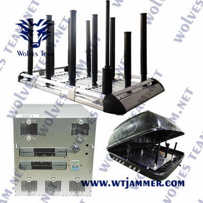 véhicule 350W dépistant des brouilleurs GPS WIFI2.4G WIFI5.8G jusqu'à 2000M de dispositif