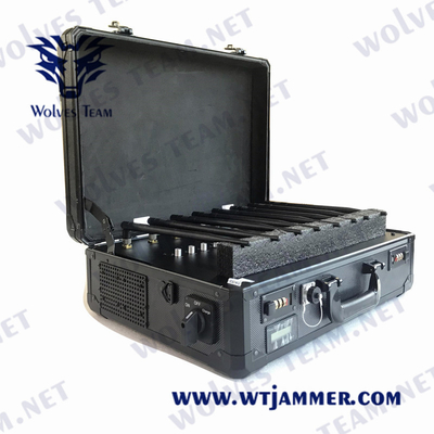 La défense portative rf GPS WiFi5.8g de protection du brouilleur VIP de signal de bourdon d'UAV de valise