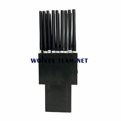 Portable 16 antennes brouilleur de signal téléphonique GSM 3G 4G 5G WiFi Bluetooth VHF UHF RF cellulaire