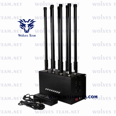 8 bandes brouilleur de signal téléphonique 175w sans fil RF Wifi2.4g Wifi 5.8g Cdma 3g 4g