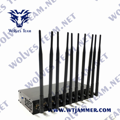 10 bandes Brouilleur de signal cellulaire intérieur 2g GSM 3g 4g 5g Lte 50 mètres