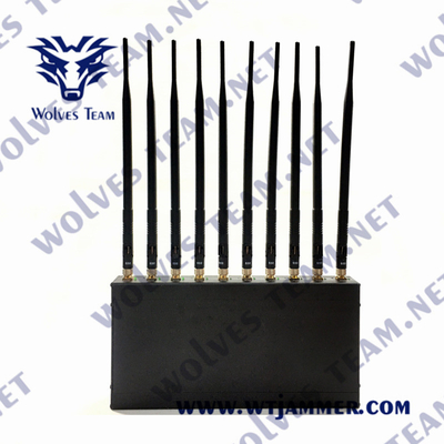 10 bandes Brouilleur de signal cellulaire intérieur 2g GSM 3g 4g 5g Lte 50 mètres