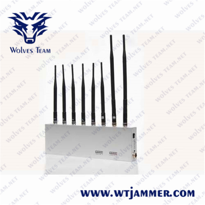 8 antennes 8 bandes Bloc de brouilleur de signal 3g 4g GPS Wifi 2.4g Bloc