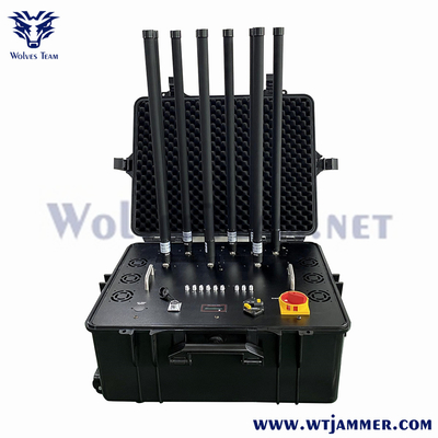 Portable de type 8 Bandes GPS WiFi GSM 3G 4G 5G signal de téléphone portable brouilleur prix d'usine