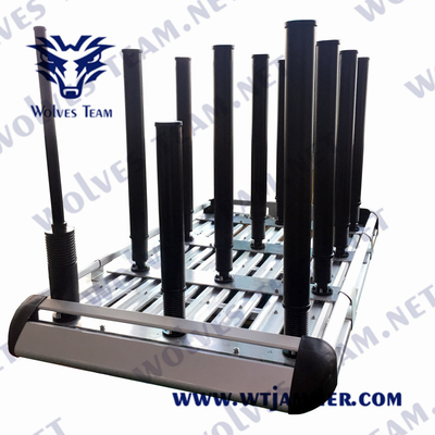 IED Bombe 22 bandes haute puissance GSM 5G UHF VHF RF signal brouilleur monté sur voiture