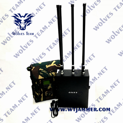 8 bandes 120W haute puissance VHF UHF 2G 3G 4G Wifi brouilleur de signal de sac à dos pour l'armée