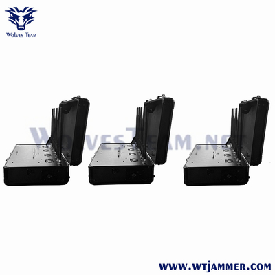 8 bandes porte-sacs WIFI2.4G WIFI5.8G 2G 3G 4G Brouilleur de téléphones cellulaires