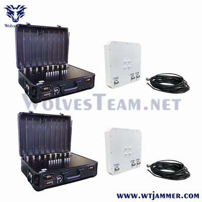 8 bandes porte-sacs WIFI2.4G WIFI5.8G 2G 3G 4G Brouilleur de téléphones cellulaires