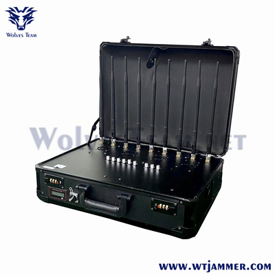 8 bandes porte-sacs WIFI2.4G WIFI5.8G 2G 3G 4G Brouilleur de téléphones cellulaires