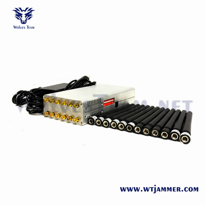 14 antennes portatives signal de brouillage Vente d'usine Pour 3G 4G 5G WiFi UHF VHF GPS Localisateur de téléphone cellulaire signal de brouilleur