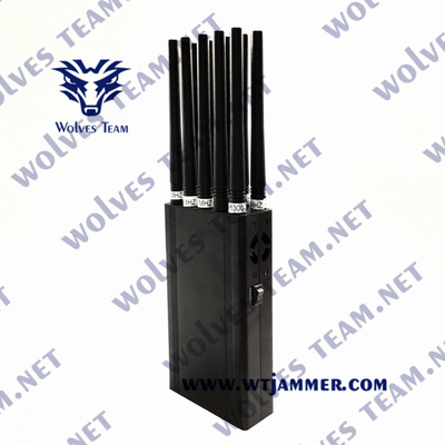 Portable 16 antenne RF signal brouilleur téléphone portable cellulaire 2G 3G 4G 5G WIFI GPS bloqueur 20 mètres
