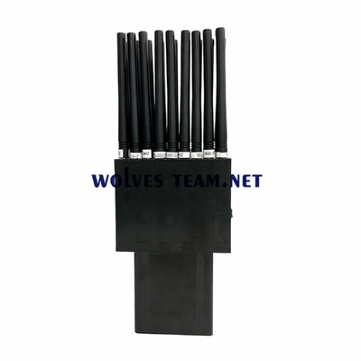 Portable 16 antennes 16W téléphone cellulaire GSM 3G 4G 5G brouilleur de signal RF Bloqueur Wifi GPS uhf vhf Brouilleur jusqu'à 25 mètres