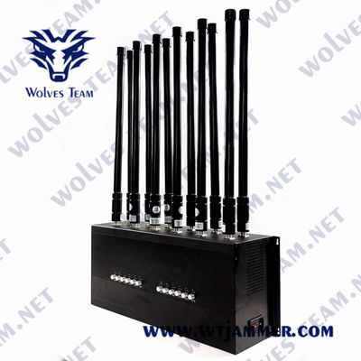 acheter Indoor 12 antenna desktop GSM 3G 4G 5G Mobile Phone Jammer up to 50 meters online manufacture