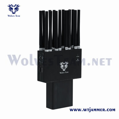 acheter 16 Bands 2G 3G 4G 5G WiFi UHF VHF GPS Lojack Handheld Type Cell Phone Signal jammer online manufacture