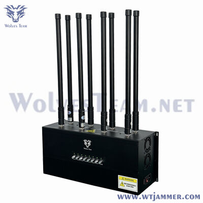 acheter Blocage du signal sans fil de 8 bandes pour ordinateur de bureau Dispositif de brouillage du signal de sécurité haute puissance fabrication en ligne
