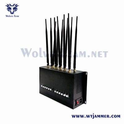 acheter 12 antennes Blocs de brouilleur WiFi réglables 2.4G 5.8G WiFi 2G 3G 4G GPS et signaux RF fabrication en ligne