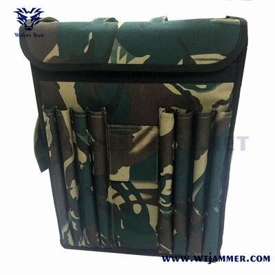 acheter 6 antennes camouflage sac à dos Manpack Jammer multi-bande anti-drone et IED RF signal bloquant fabrication en ligne