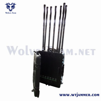 acheter Cas de chariot 6 Antennes brouilleur à bande pour 2G / 3G / 4G / 5G, GPS, WiFi et contre-mesure UAV fabrication en ligne