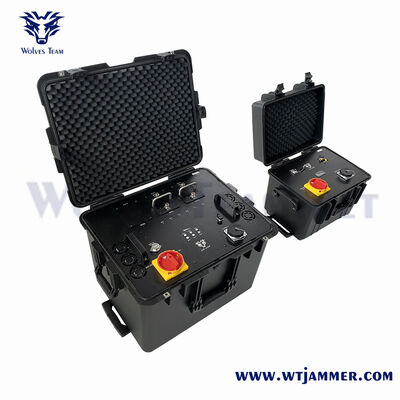 acheter Brouilleur anti-drone multicanal portable haute puissance, bloqueur de signal RF modulaire avec antennes omni/panneau pour la sécurité extérieure fabrication en ligne