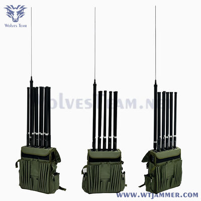 acheter 10 canaux de conception de sac à dos haute puissance brouilleur de signal RF pour GPS et WIFI et anti-drone fabrication en ligne
