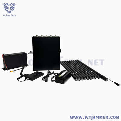 acheter Conception de sac à dos haute puissance 10 canaux brouilleur de signal à large couverture pour GPS et WIFI et anti-drone fabrication en ligne
