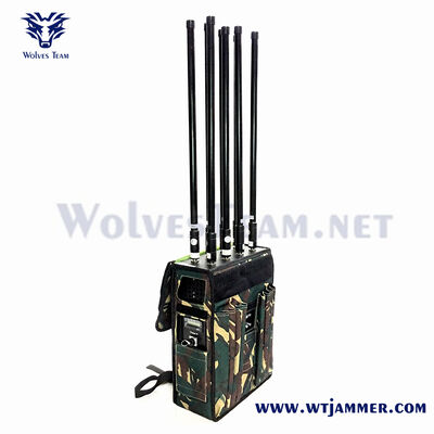 acheter Intercepteur de signal de sac à dos RF haute puissance 8 bandes pour GPS et WIFI et blindage anti-drone et anti-IED fabrication en ligne
