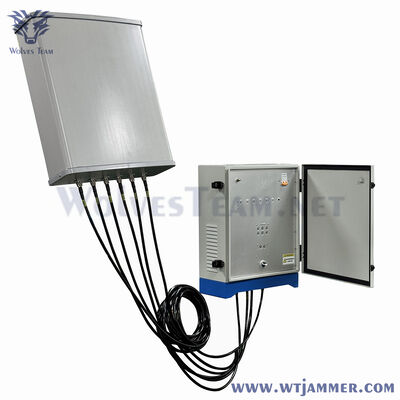 acheter 6 bandes 300W brouilleur de signal étanche extérieur avec antennes directionnelles fabrication en ligne